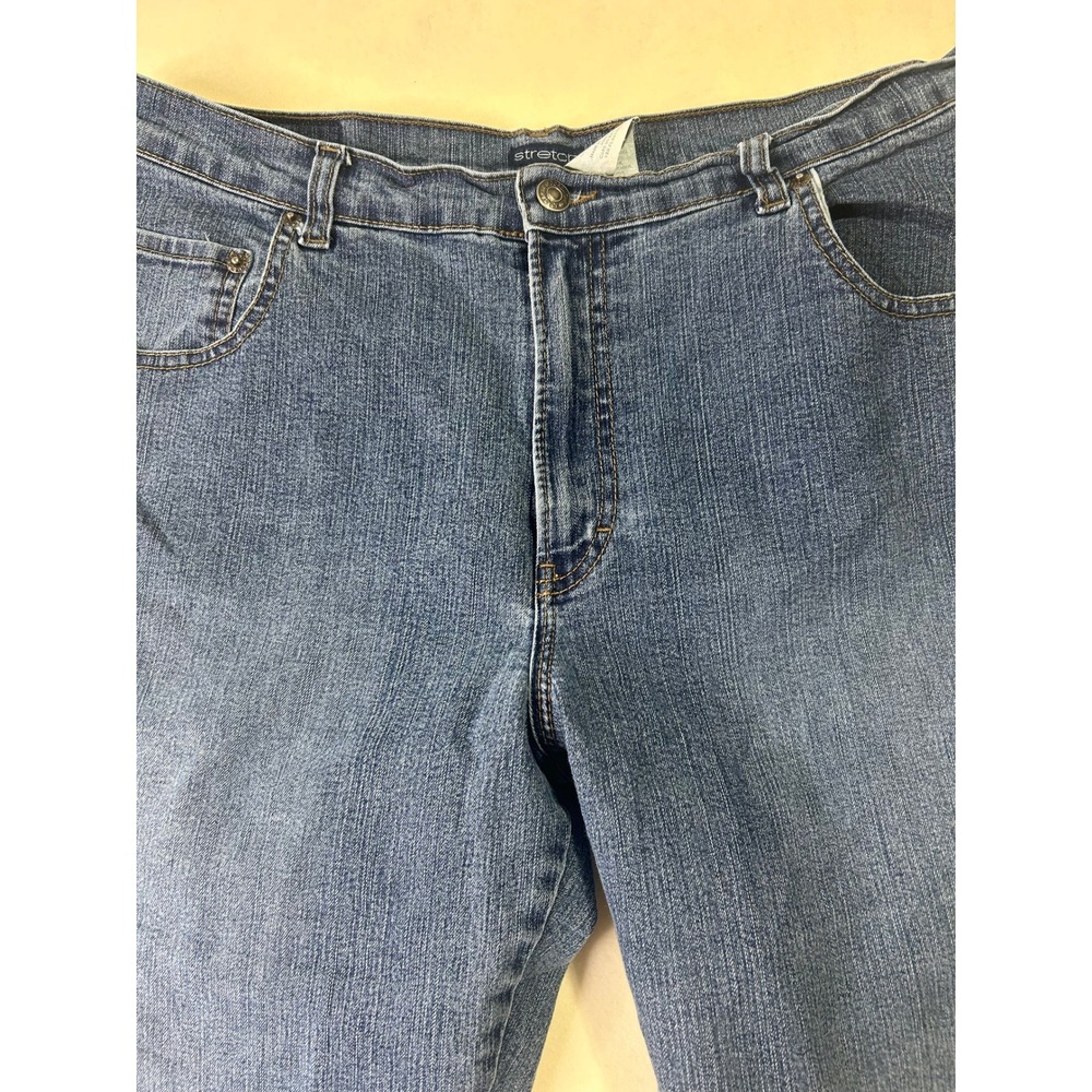 Jordache Womens Bootcut Stretch Jeans Medium Wash Blue Denim Size 17/18 XL - Picture 2 of 7